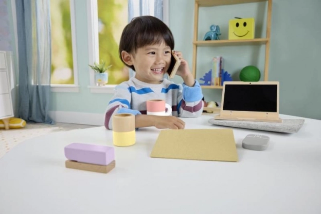 Fisher-Price Holz-Homeoffice-Set für Kinder (9 Teile)