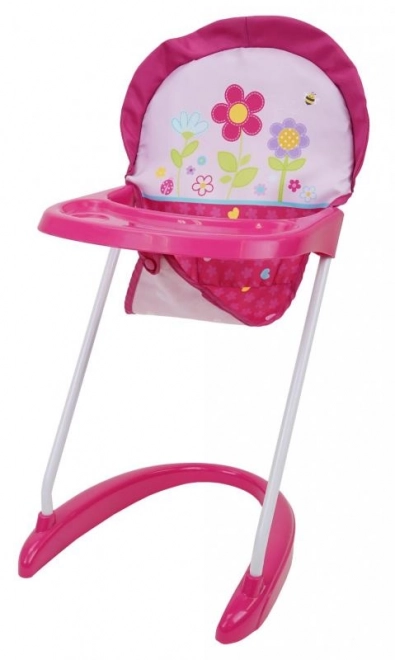 3-delige speelgoedset, kinderwagen, stoel en wieg - Bloemen