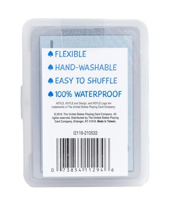 Hoyle Waterproof Playing Cards Clear
