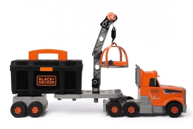Smoby 3-in-1 Truck with Black+Decker Tools and Crane
