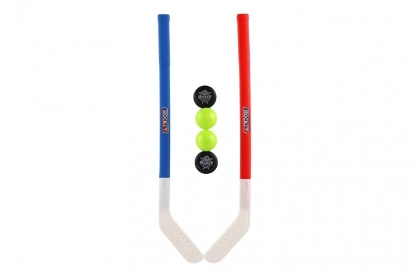 Kunststof kinderhockeystick met puck en balletje