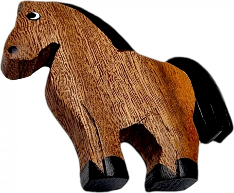 Magnet en bois cheval – décoration artisanale en bois naturel