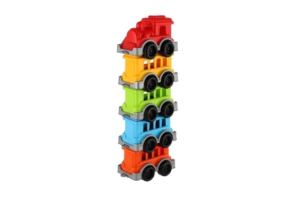 Colorful Train Set with 4 Carriages