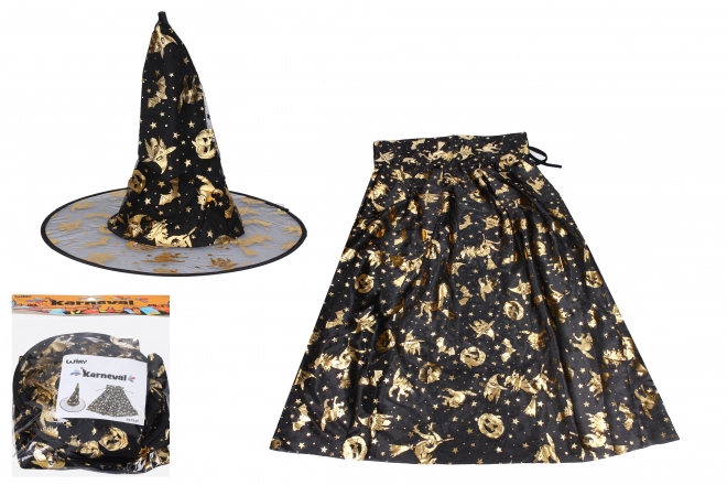 Set carnaval - heks (hoed, cape)
