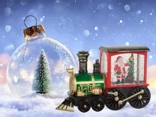 Weihnachtslaterne Lokomotive mit LED-Beleuchtung