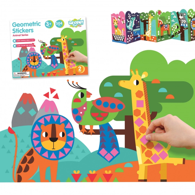 Geometrische Tiersticker Woopie für kreatives Lernen