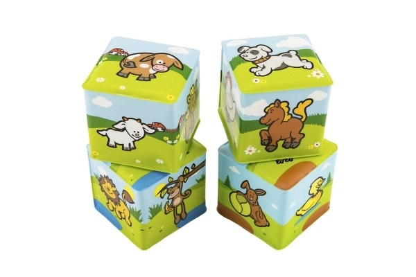 Zachte blokken Mijn eerste diertjes - 4 stuks