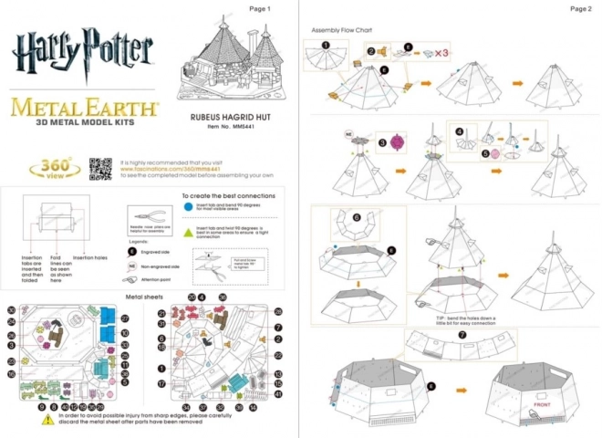 Metal Earth 3D puzzel Harry Potter: Hagrids hut