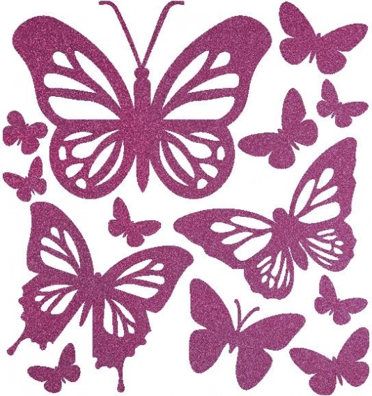 Papillons thermocollants petites feuilles