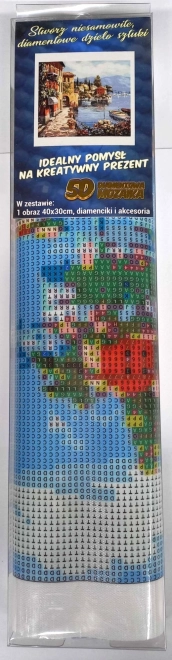 Diamantmalerei an der Küste 30x40cm