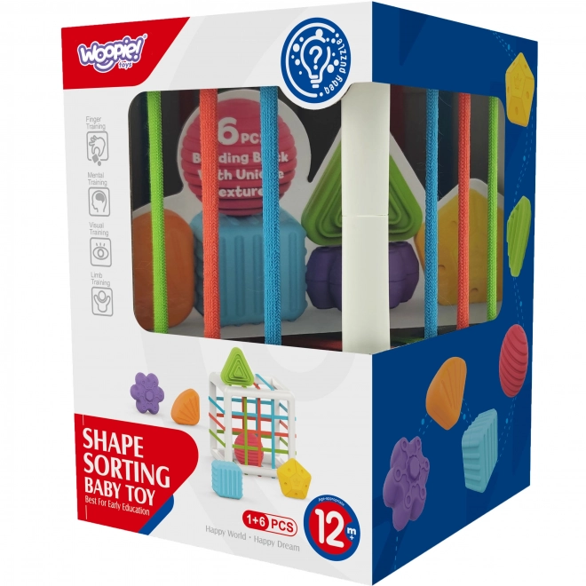 Woopie cube sensorielle élastique pour enfants avec formes