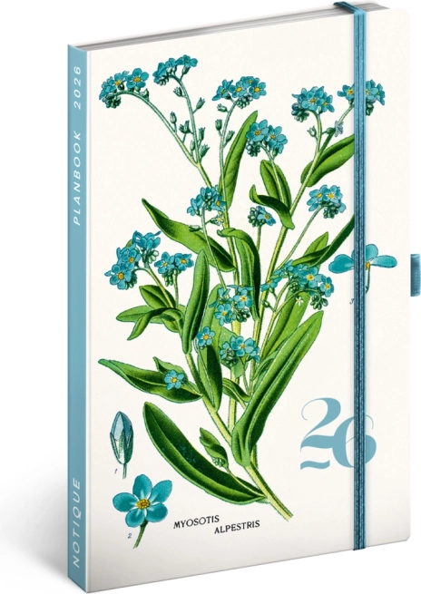 Notique Planbook agenda en notitieboek Herbář 2026, 13 x 21 cm
