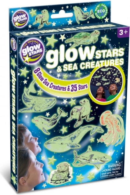 Brainstorm Wall Stickers Glow-in-the-Dark Stars and Sea Creatures