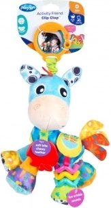Playgro cheval Klusáček – jouet sensoriel suspendu avec anneau de dentition