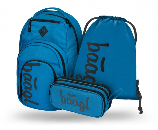 Set BAAGL Coolmate Ocean Blue: Rugzak, Etui en Zak