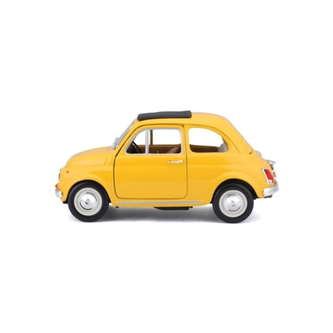 Modèle Bburago voiture Fiat 500 F 1965 jaune 1:24