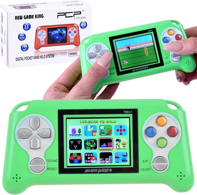 Console de jeu de poche avec 70 jeux – Vert