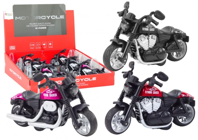 Motorfiets Storm Chaser met wrijvingsaandrijving