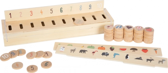 Kleine voet Plaatjes-inleg puzzel sorteren