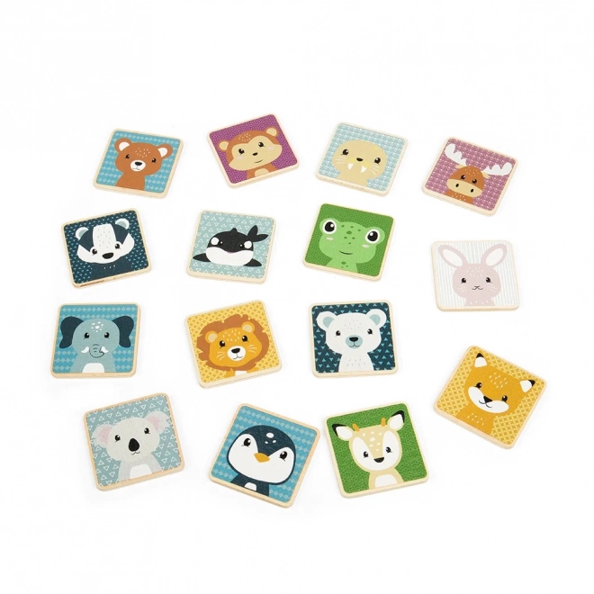 Mémo en bois animaux pour enfants