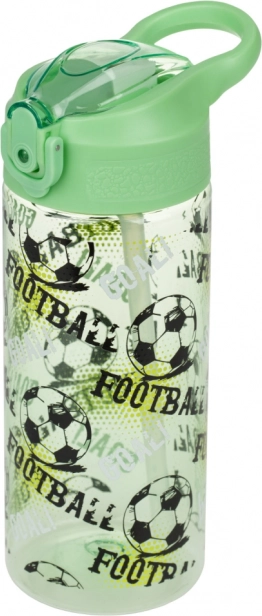 Tritan Bottle with Straw for Drinking Football 500 ml