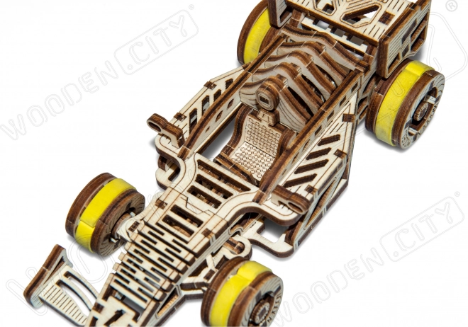 WOODEN CITY 3D puzzel Raceauto Bolid 108 onderdelen