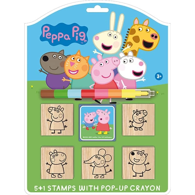 Stempelset Peppa Pig met waskrijt