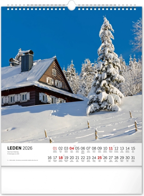Wall Calendar Krkonoše 2026