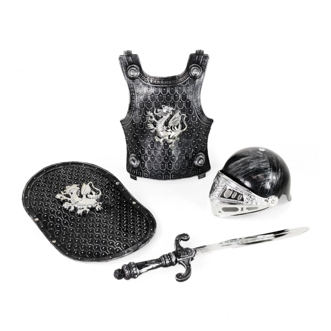 Ridderset met helm en harnas