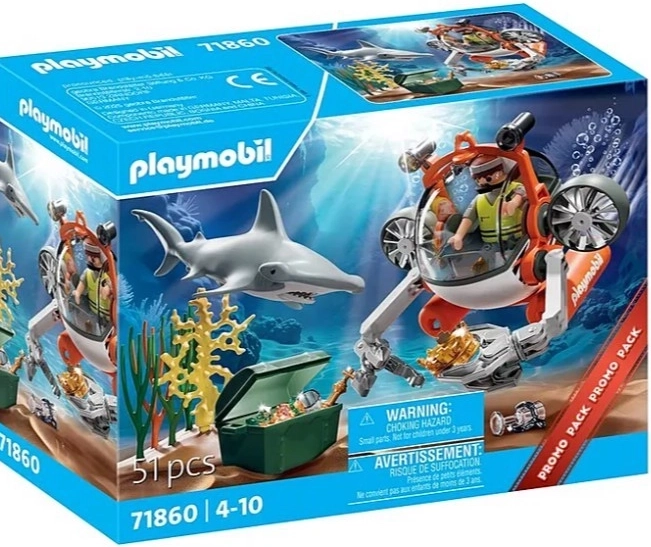 Playmobil schattenjacht met duikboot