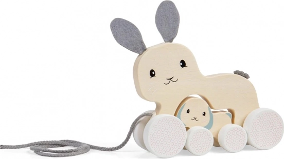 Trekfiguur houten konijntje met jong BIGJIGS TOYS