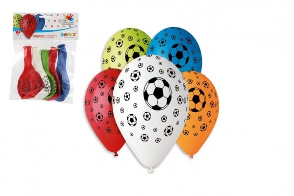 Opblaasbare voetbalballonnen 30 cm - 5 stuks