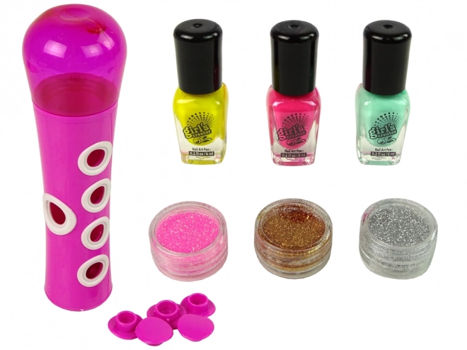 Nagellak Set met Glitter Dispenser Nagellak Stickers
