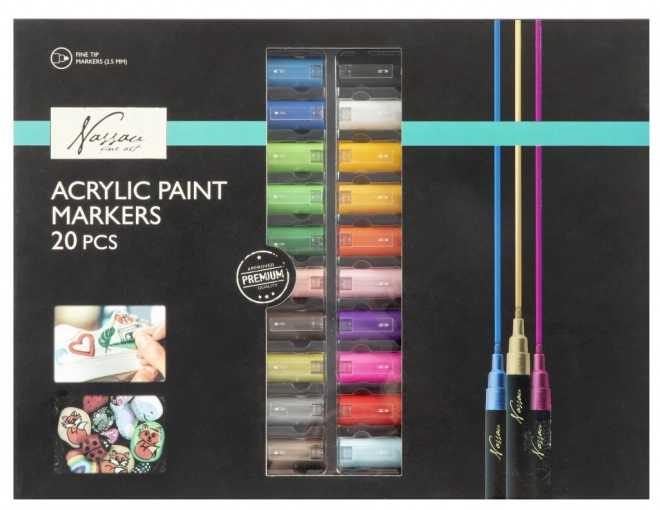 Set van 20 acrylstiften