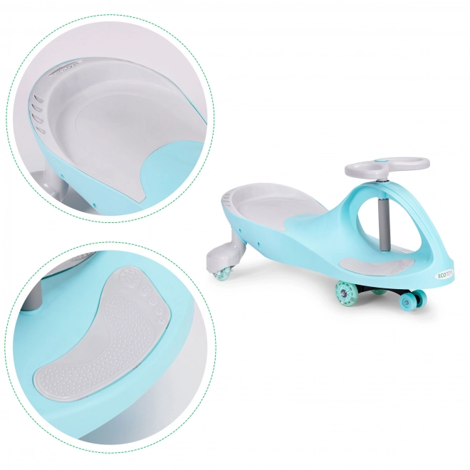 Kinderspeelgoedauto met verlichte wielen blauw Ecotoys