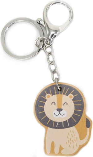 Viga PolarB porte-clés en bois lion