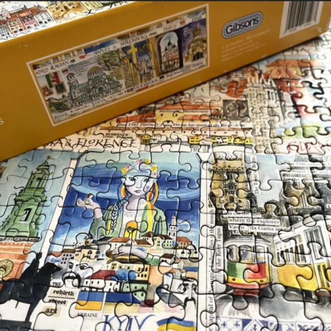 Gibsons Puzzel Europese bezienswaardigheden 1000 stukjes