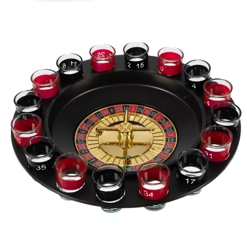 Party Roulette Game Set with Shot Glasses