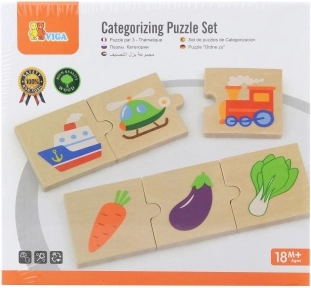 Houten logische puzzel VIGA, 24 stukjes