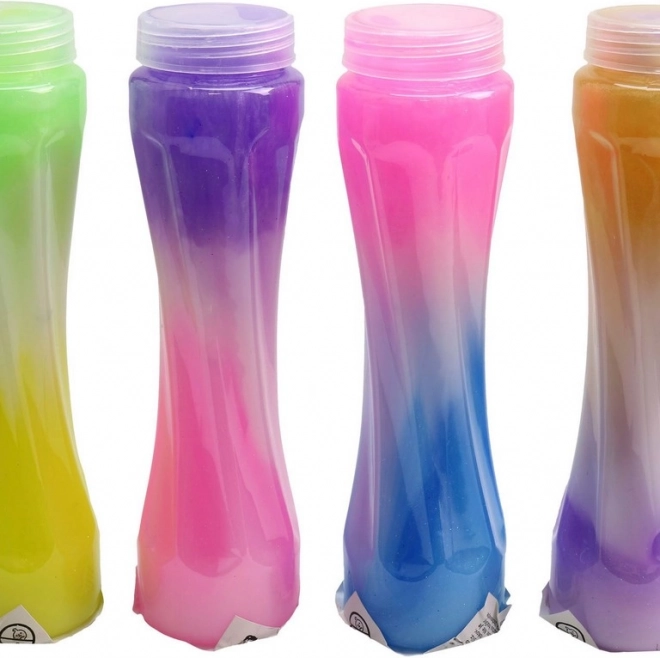 Tweekleurige fles Putty mix kleuren 16 cm