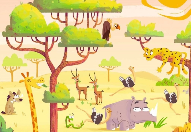 RAVENSBURGER Puzzel&Speel: Safari 2x24 stuks