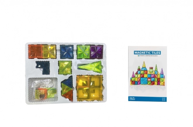 Magnetic Construction Set for Children - 75 Pieces