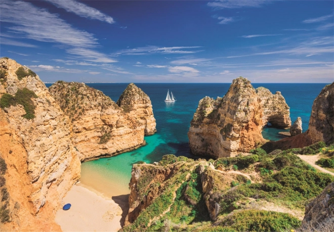 Legpuzzel 1000 stukjes baai van de Algarve CLEMENTONI