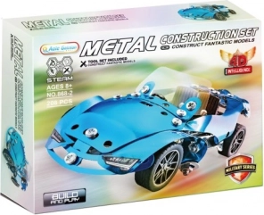Metal racing car construction kit 208 pcs