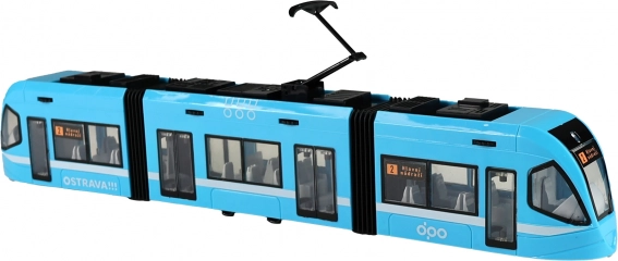 Moderne tram Ostrava blauw 47 cm