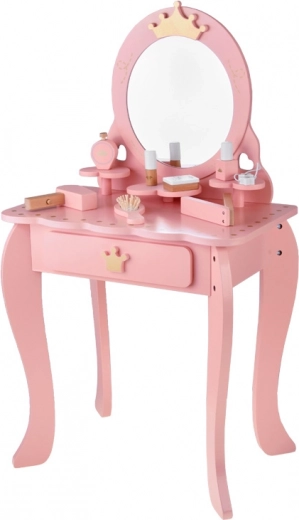 Veilige spiegel en stabiele houten constructie