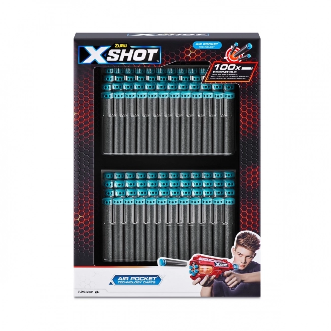 Set van 100 X-Shot Excel schuimkogels