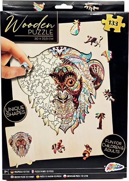 Contourpuzzel aap 133 stukjes