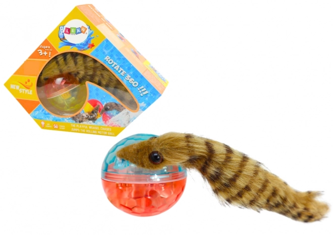 Interactief badspeelgoed Fluffy Ferret Tail Ball