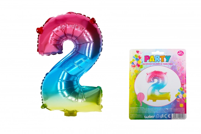 Regenboog ballon opblaasbaar - nummer 2